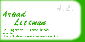 arpad littman business card